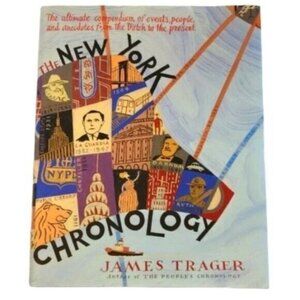 Hardcover Book‎ The New York Chronology James Trager Harper Collins 1st Edition